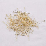 50pcs 18K Plated Metal Ball Head Pins Eye Pins for DIY Earrings Jewelry Making