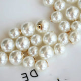 50pcs 18K Gold/Silver Plated Earring Backs Faux Pearl Beads