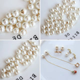 50pcs 18K Gold/Silver Plated Earring Backs Faux Pearl Beads