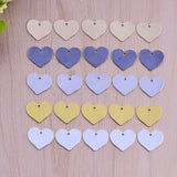 50pcs Copper Silver Heart Blank Stamp Charms for Necklace Pendant