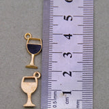 50pcs 19*9mm Wine Glass Charms DIY Jewelry Making Supplies