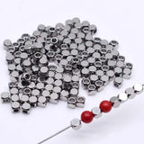 50pcs Stainless Steel Beads 2-6mm DIY Square Spacer Beads Hypoallergenic