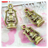 50pcs 20*10MM Antique Bronze Barn Lantern Charm Pendants Necklace DIY