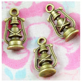 50pcs 20*10MM Antique Bronze Barn Lantern Charm Pendants Necklace DIY