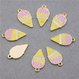 50pcs Ice Cream Charms Mini Food Pendant for Jewelry Making DIY Accessorie
