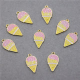 50pcs Ice Cream Charms Mini Food Pendant for Jewelry Making DIY Accessorie