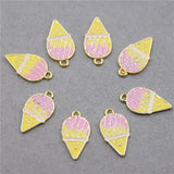 50pcs Ice Cream Charms Mini Food Pendant for Jewelry Making DIY Accessorie