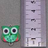 50pcs Enamel Colorful Owl Charms for Jewelry Making DIY Necklaces Bracelets