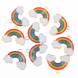 50pcs Rainbow Enamel Cloud Charms for Jewelry Making DIY Crafting