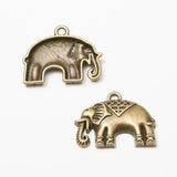 50pcs Vintage Elephant Charms for DIY Jewelry Making