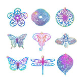 50pcs Stainless Steel Butterfly Flower Pendant Charms for DIY Earring