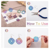 50pcs Stainless Steel Butterfly Flower Pendant Charms for DIY Earring