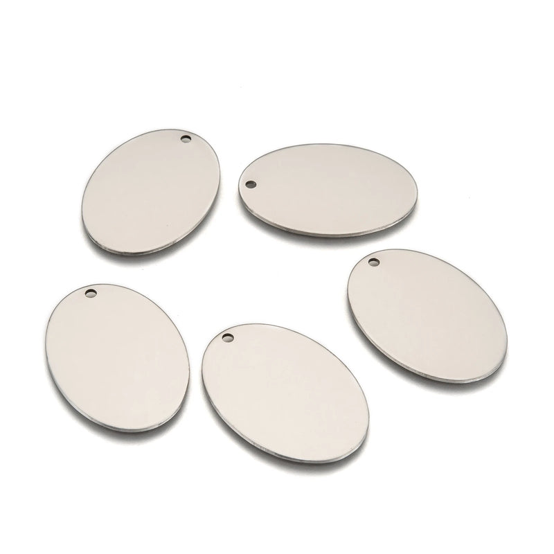 50pcs 201 Stainless Steel Rectangle Blank Stamping Tag Pendants