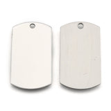 50pcs 201 Stainless Steel Rectangle Blank Stamping Tag Pendants