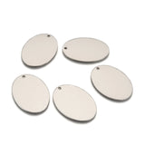 50pcs 201 Stainless Steel Rectangle Blank Stamping Tag Pendants