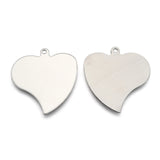 50pcs 201 Stainless Steel Rectangle Blank Stamping Tag Pendants