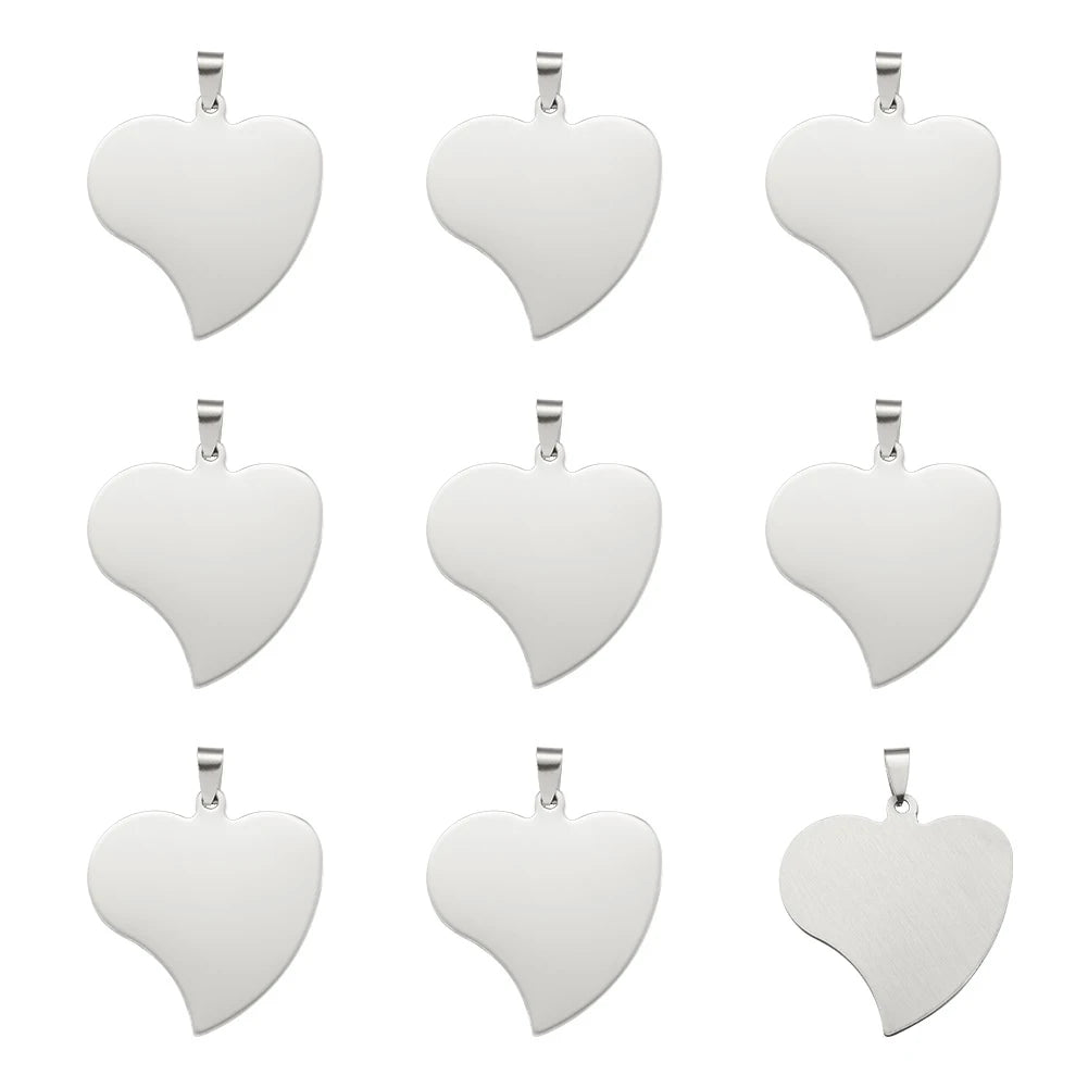 50pcs 201 Stainless Steel Stamping Tag Pendants DIY Jewelry Necklace Bracelet