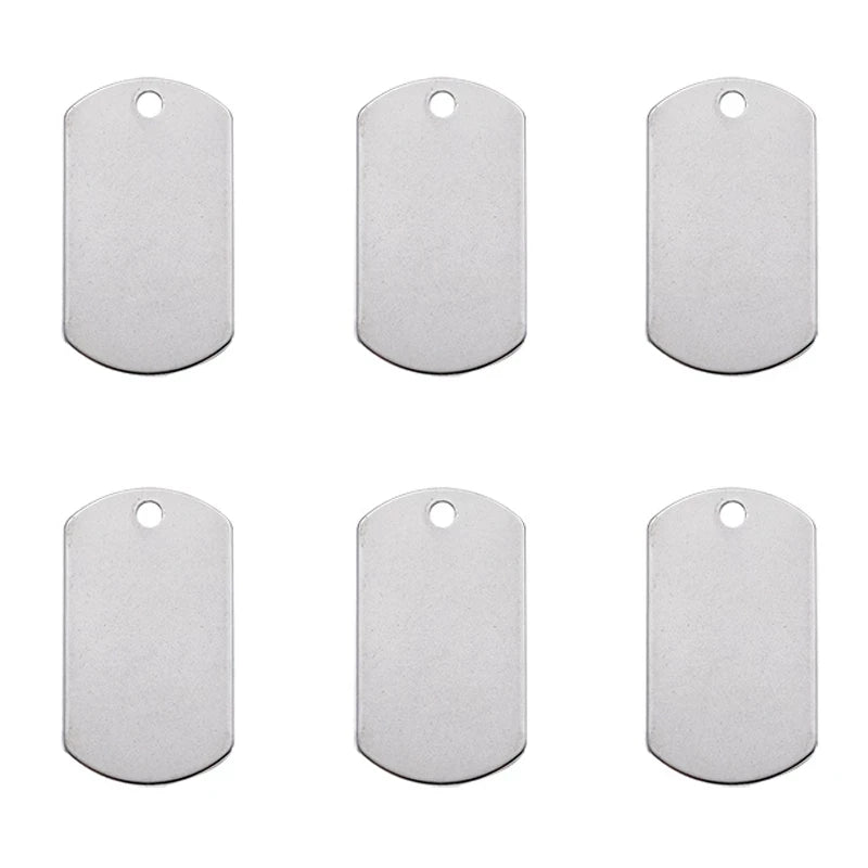 50pcs 201 Stainless Steel Stamping Tag Pendants DIY Jewelry Necklace Bracelet