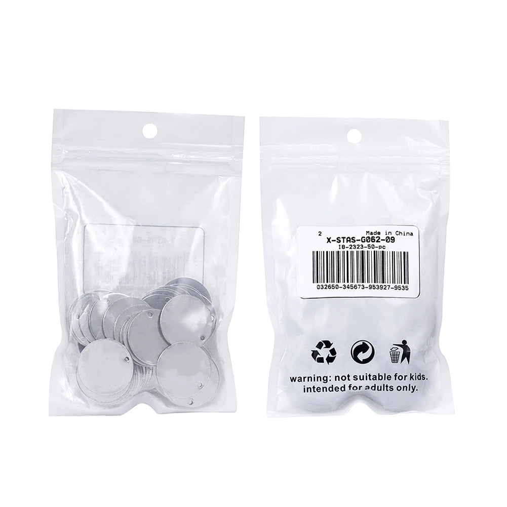 50pcs 201 Stainless Steel Stamping Tag Pendants DIY Jewelry Necklace Bracelet