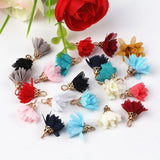 50pcs 20mm Mixed Flower Tassel Mini Tassels for Jewelry DIY Earrings