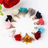 50pcs 20mm Mixed Flower Tassel Mini Tassels for Jewelry DIY Earrings