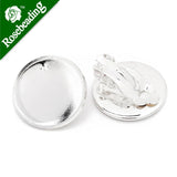 50pcs 20mm Earring Clip Base Brass Shallow Bezel Blank