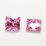 50/20pcs 1.5x1.5~12x12mm 5A Princess Cut CZ Stones for Jewelry
