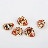 50pcs/20pcs 2x3-13x18mm 5A Pear CZ Stone Pink Garnet Loose Synthetic Gems