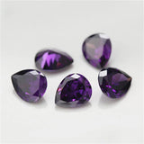 50pcs/20pcs 2x3-13x18mm 5A Pear CZ Stone Pink Garnet Loose Synthetic Gems
