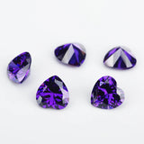 50/20pcs 5A Heart CZ Stone Pink CZ Loose Synthetic Gems
