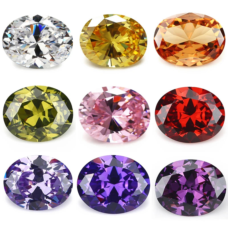 Oval CZ Stones 2x3mm-13x18mm AAAAA Cubic Zirconia Loose Gems