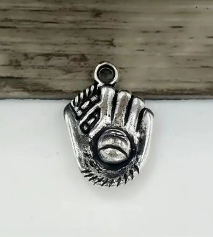 50pcs Baseball Glove Charms 21*15mm Pendants Accessory