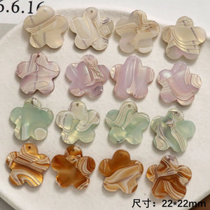 50pcs Acrylic Resin Flower Charms for DIY Jewelry Earring Bracelet Necklace