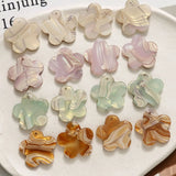 50pcs Acrylic Resin Flower Charms for DIY Jewelry Earring Bracelet Necklace