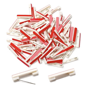 50pcs 22/31/36/40mm Safety Pin Bar w/ Adhesive Brooch Back Wedding Brooch DIY