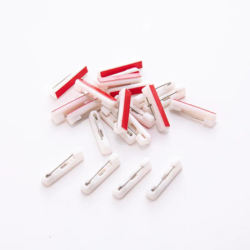 50pcs 22/31/36/40mm Safety Pin Bar w/ Adhesive Brooch Back Wedding Brooch DIY