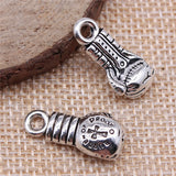 50pcs Boxing Gloves Charms Antique Silver Charms For Jewelry Making