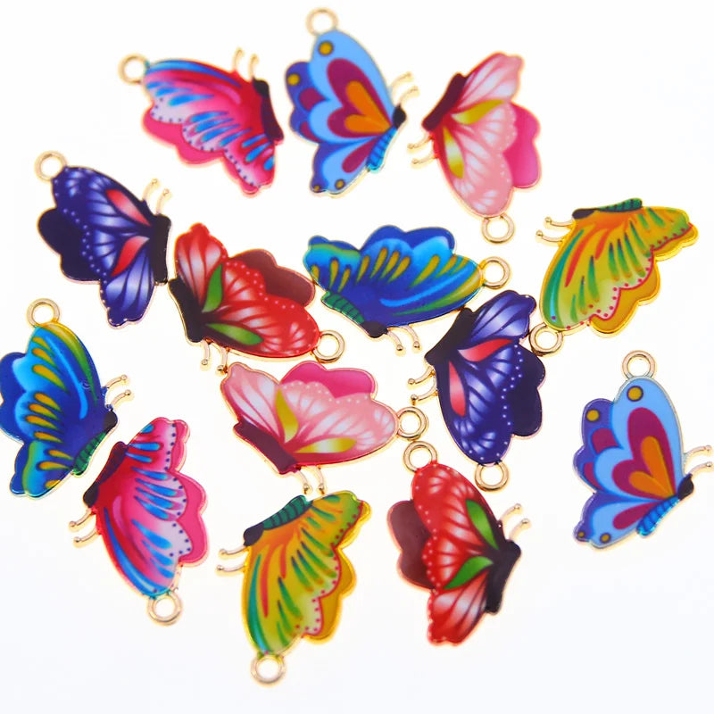 50pcs Butterfly Shape Jewelry Small Fresh Sweet Drop DIY Necklaces Bracelets