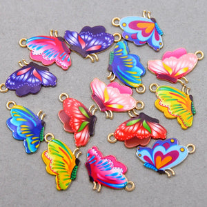 50pcs Butterfly Shape Jewelry Small Fresh Sweet Drop DIY Necklaces Bracelets