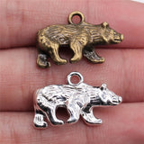 50pcs Antique Bronze Bear Pendant Charm 24x15mm
