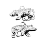 50pcs Antique Bronze Bear Pendant Charm 24x15mm