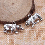50pcs Antique Bronze Bear Pendant Charm 24x15mm