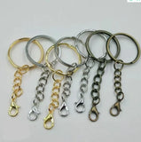 50pcs 25mm Screw Eye Pin Key Chain Key Ring Jewelry Making
