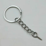 50pcs 25mm Screw Eye Pin Key Chain Key Ring Jewelry Making