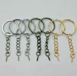 50pcs 25mm Screw Eye Pin Key Chain Key Ring Jewelry Making