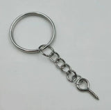 50pcs 25mm Screw Eye Pin Key Chain Key Ring Jewelry Making