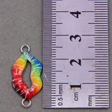 50pcs Romantic Enamel Red Lips Charms for Jewelry Making
