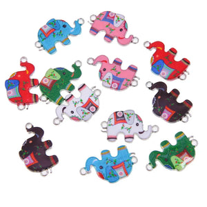 50pcs Elephant Charms Pendants for Jewelry Making DIY Necklaces Bracelets