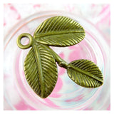 50pcs Antique Silver/Bronze Tree Leaf Charms DIY Jewelry Accessories