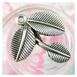 50pcs Antique Silver/Bronze Tree Leaf Charms DIY Jewelry Accessories